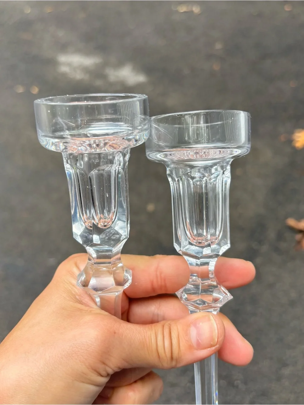 Vintage Rogaska Crystal Richmond Candlestick Holders - Pair of 2 - Flawless